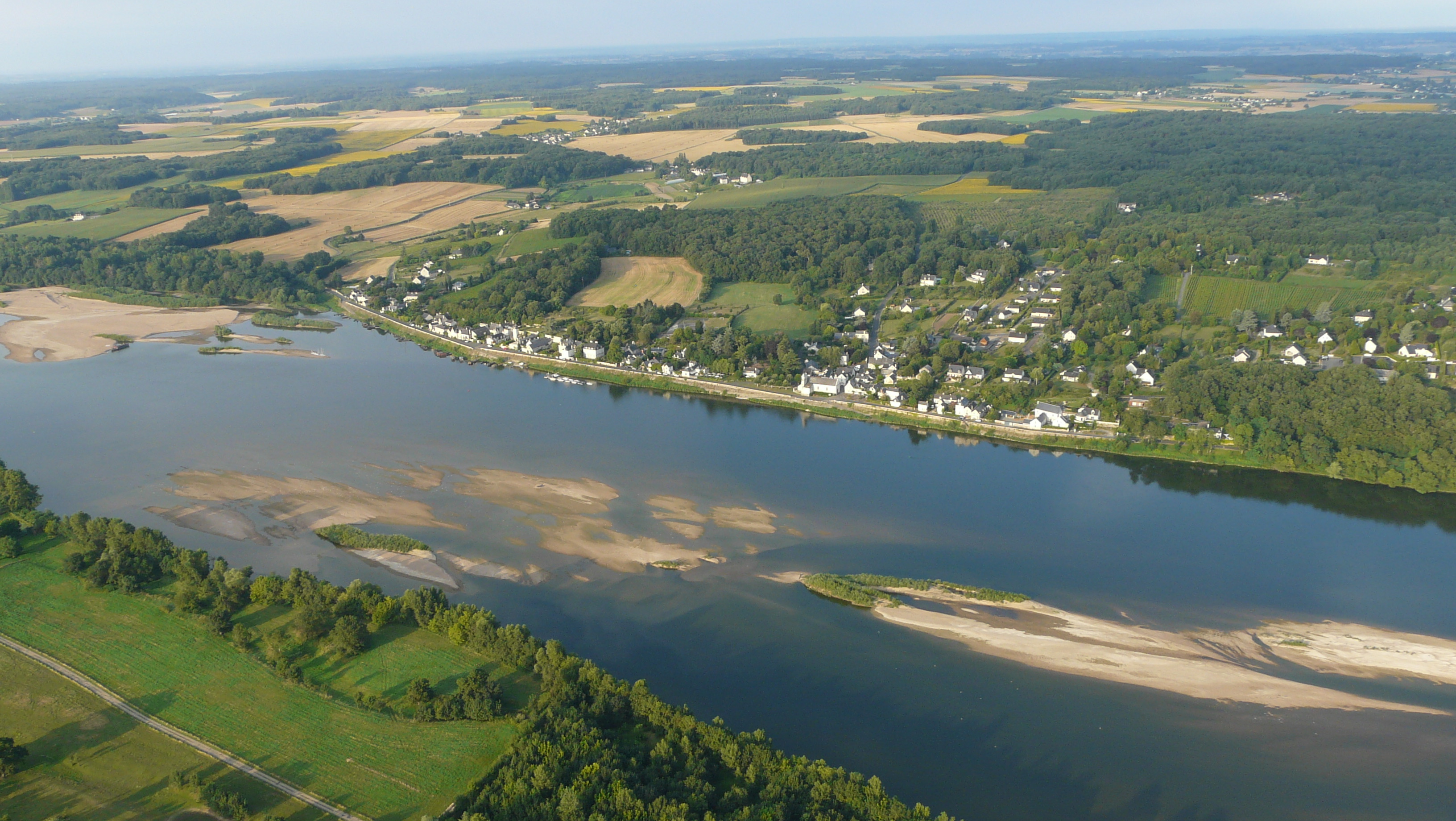 La Loire vue d'une montgolfière